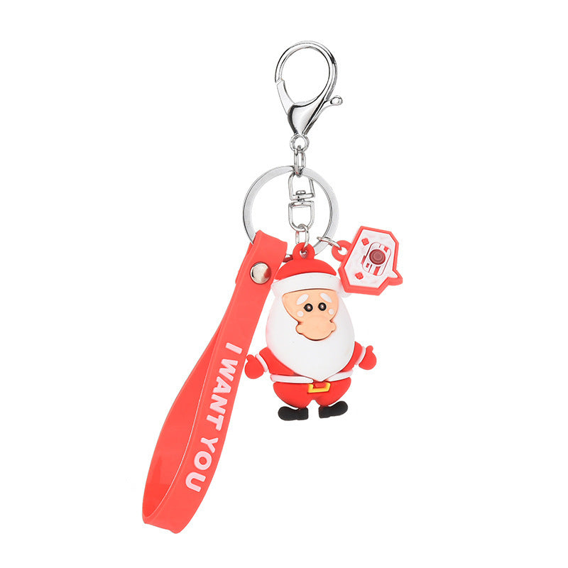 Wholesale Christmas Cartoon Pvc Soft Rubber Keychain